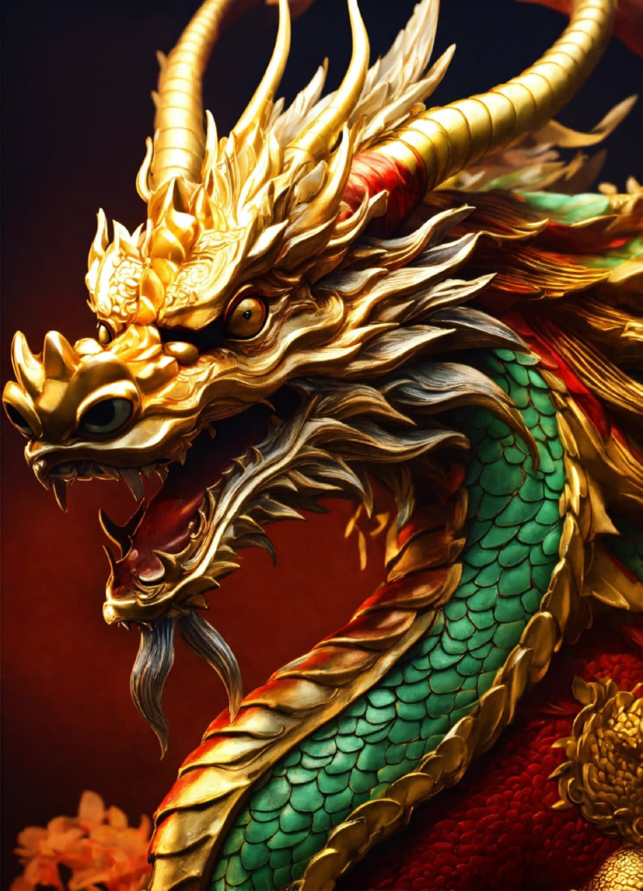 Красота дракона раскрывается в его изысканных узорах и орнаментах