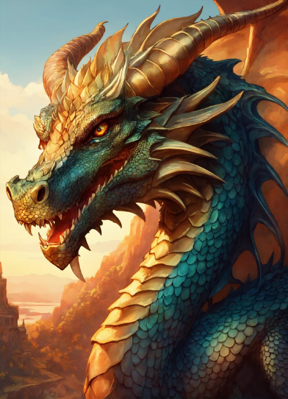 Восхитительный дракон создает чувство волшебства и восхищения