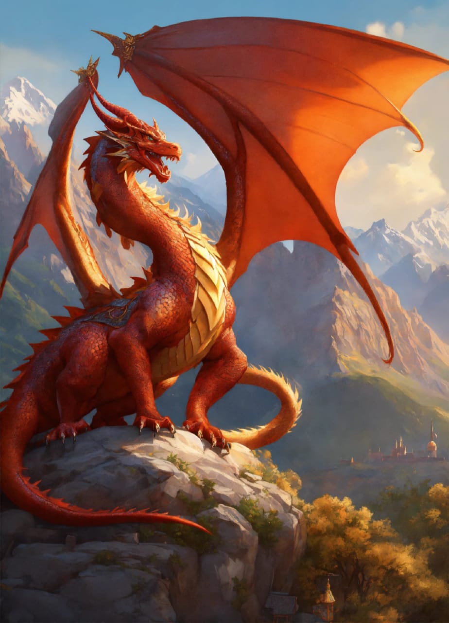 Красота дракона завораживает своей привлекательностью и величественностью
