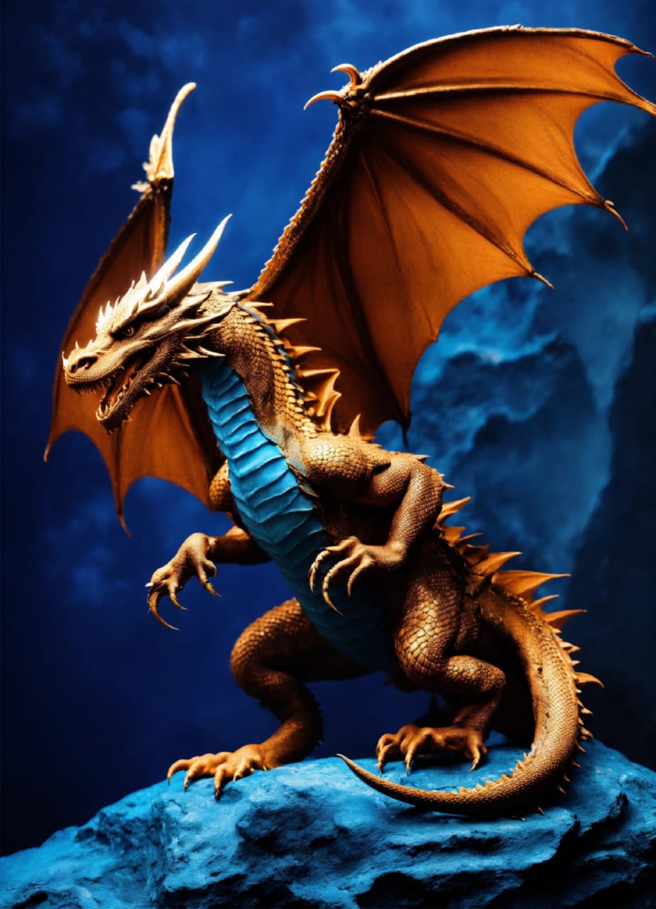 Мистический дракон олицетворяет волшебство и загадку фантастического мира