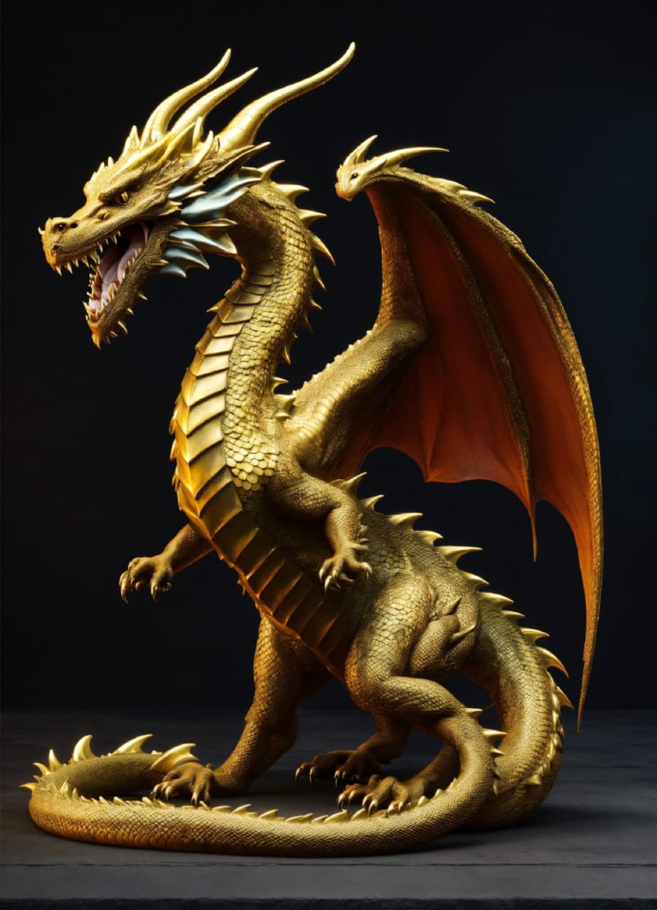 Красота дракона раскрывается в его изящных движениях и уникальных чертах