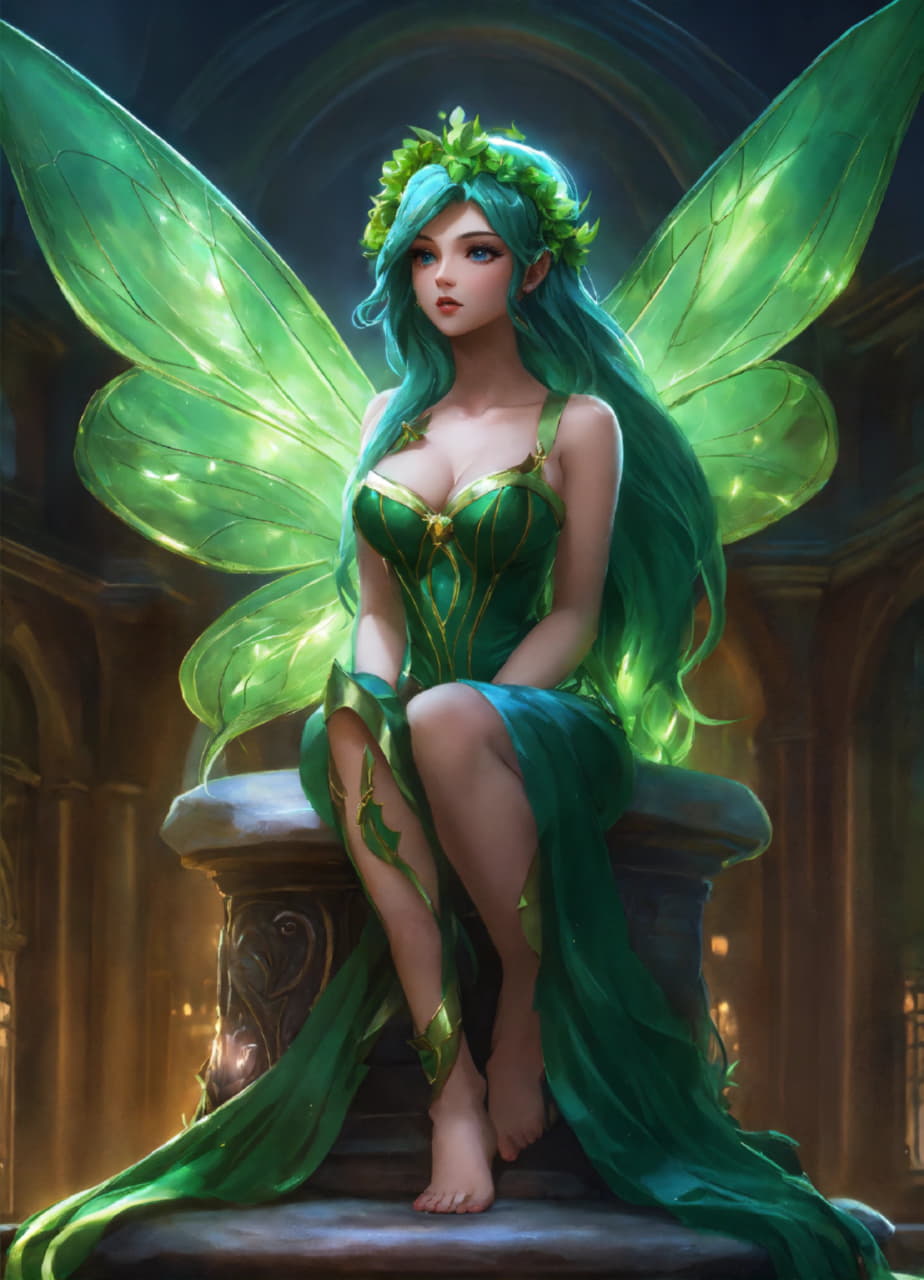 Мистические девушки эльфы в зеленом лесу восхитительны и неуловимы